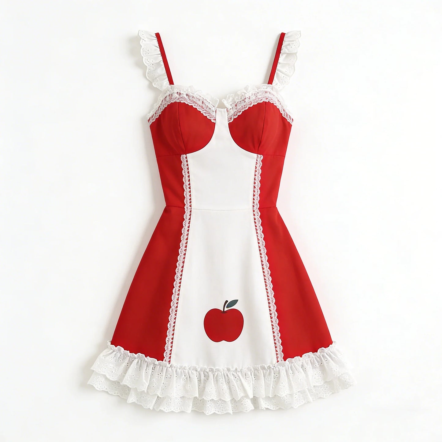Red Apple Apron Lolita Dress