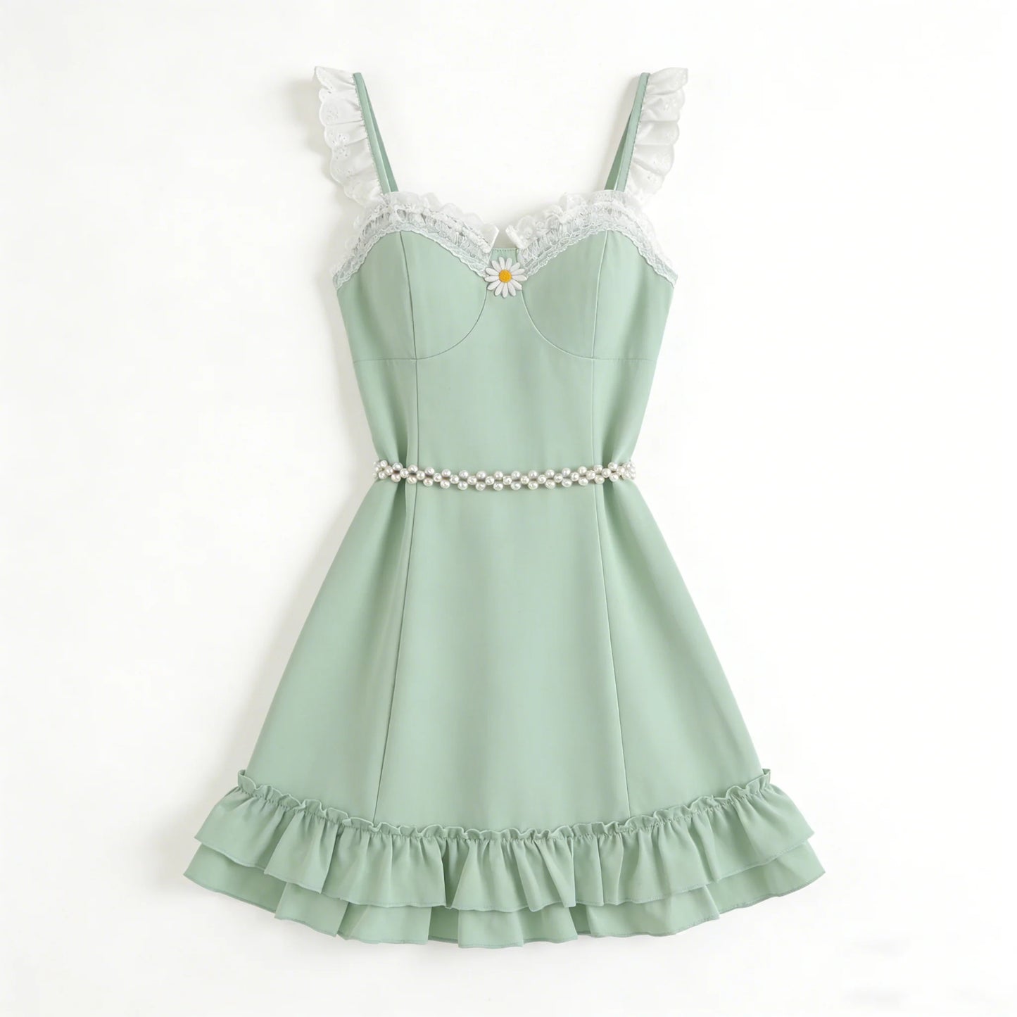 Mint Daisy Slip Dress