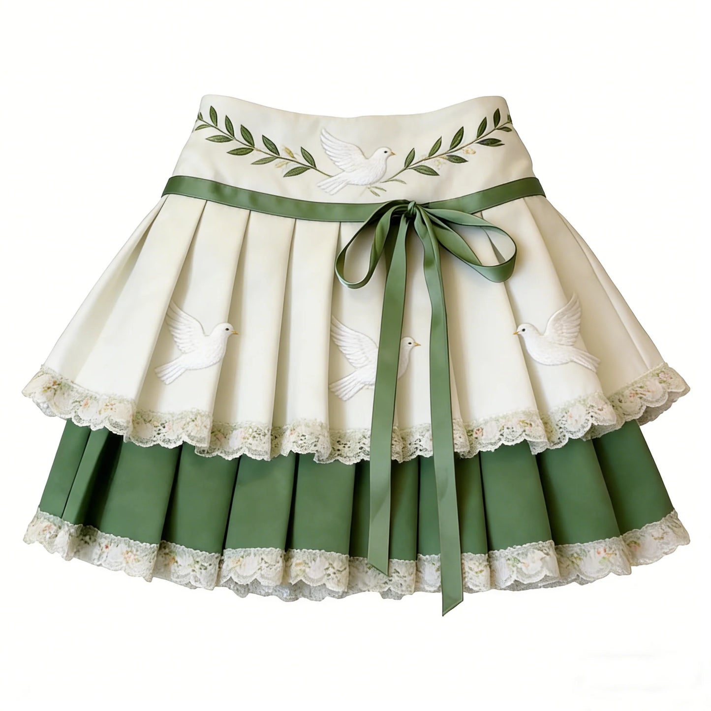 Green Dove Double Layer Skirt